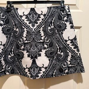 Black Tape Black and White Mini Skirt